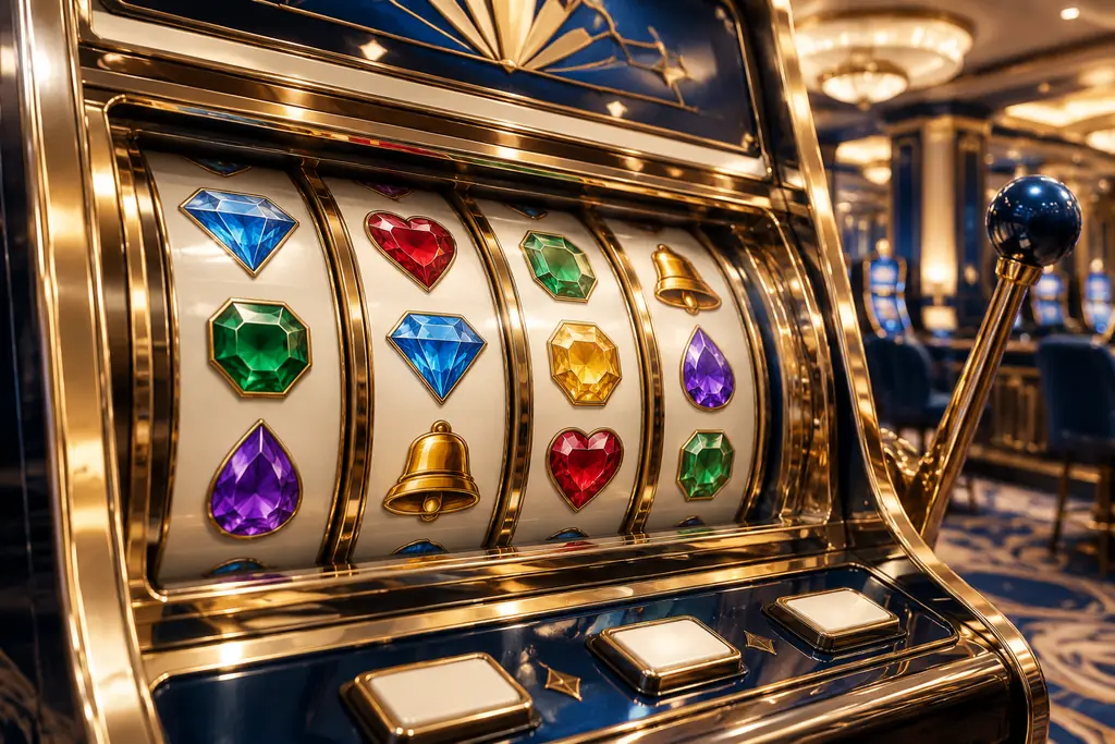Mesin slot bertema permata di kasino